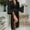 Black, variant on Naittoop Robes for Women Long Knit Bathrobe Lightweight Long Sleeves Kimono Robe Soft Solid Color Sleepwear with Pockets