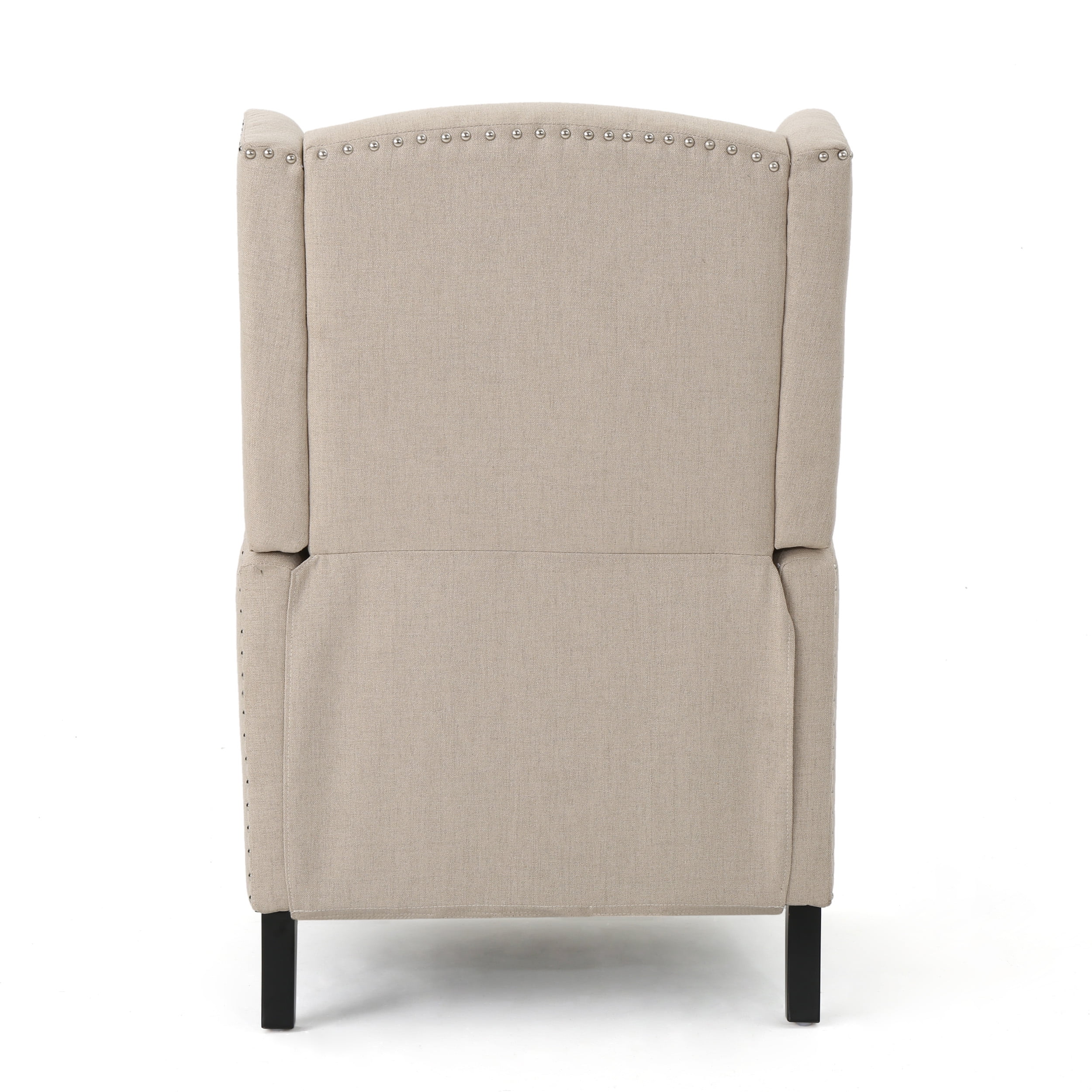 Noble House Allan Traditional Wheat Fabric Recliner Wingback Chair, Beige