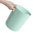 thumbnail image 4 of Mainstays Basic Plastic 1.45 Gallon Wastebasket in Clearly Aqua for Bathroom, Bedroom or Office, 4 of 5