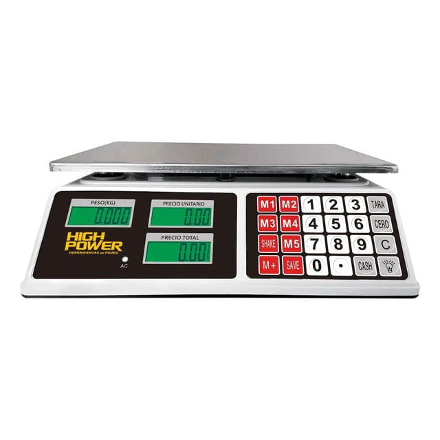 Bascula Digital Comercial 40 Kg Para Mostrador Acero Inoxidable BD-0540 High Power