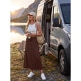 thumbnail image 5 of Cueply Maxi Skirts for Women Casual Summer 2026 Spring Flowy A Line Long Skirt with Pockets, 5 of 9