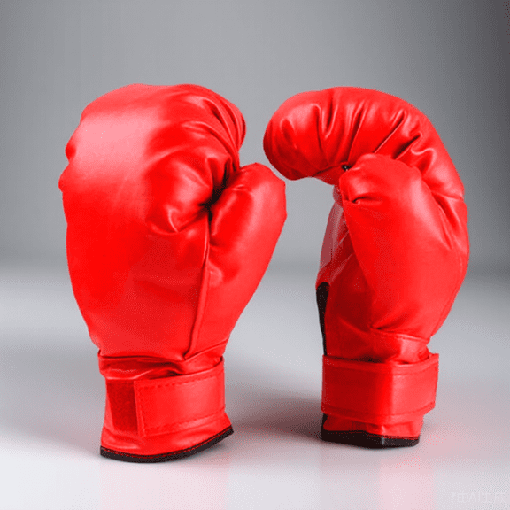 UPGRATOR Wear-Resistant Boxing Gloves Red PU Superior Breathable Lining 1Pair