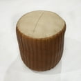thumbnail image 6 of BBH Homes Handmade Beige Leather Round Pouf Ottoman BBBACPF0008 Indoor Decor, 6 of 9