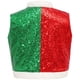 thumbnail image 4 of Chaleco de elfo de Papá Noel con lentejuelas brillantes para niños y niñas, chaleco con dobladillo de piel sintética para Cosplay, actuación de circo, disfraz de juego de rol navideño, 4 of 5