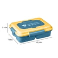 thumbnail image 2 of Portable Meal Carrier, 4-Compartment Food Storage, Leakproof Plastic Containers, Stackable Design, For Adults/Travelers, Office/Lunch Use, Reusable Food Tupperware, Stainless Steel Accents, Compact, 2 of 9