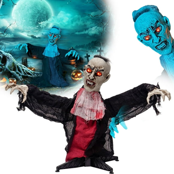 Halloween Decoration Scary Animatronics With Glowing And Sounds For Outdoor House Sounds Activated Animated Shaking Hand