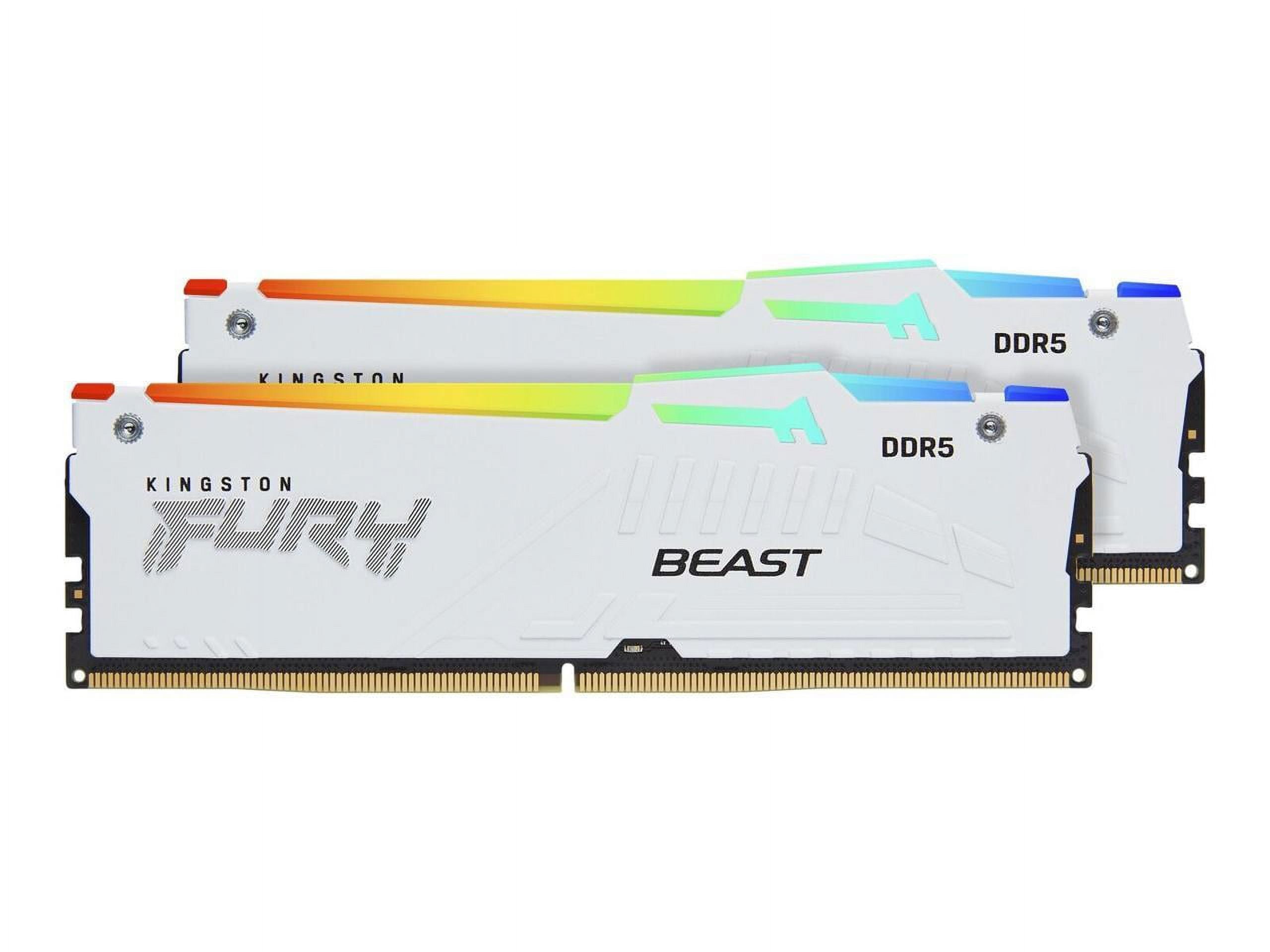 Kingston DDR5 5600 32GBx2 計64GB CL36 RGB Kingston Fury Beast RGB 64GB (32GBx2) DDR5 6000MHz CL36