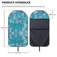 thumbnail image 7 of POLERO Teal Geometric Triangle Car Towel Seat Cover, Non Slip Waterproof Plush Microfiber Cover, Washable for Cars Vans and Drivers, 7 of 7
