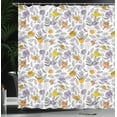 thumbnail image 4 of Ambesonne Botanical Shower Curtain, Round Blots and Leaves, 69"Wx75"L, Multicolor, 4 of 5