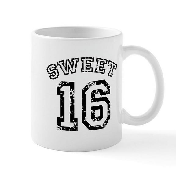 CafePress - Sweet 16 Mug - 11 oz Ceramic Mug - Novelty Coffee Tea Cup