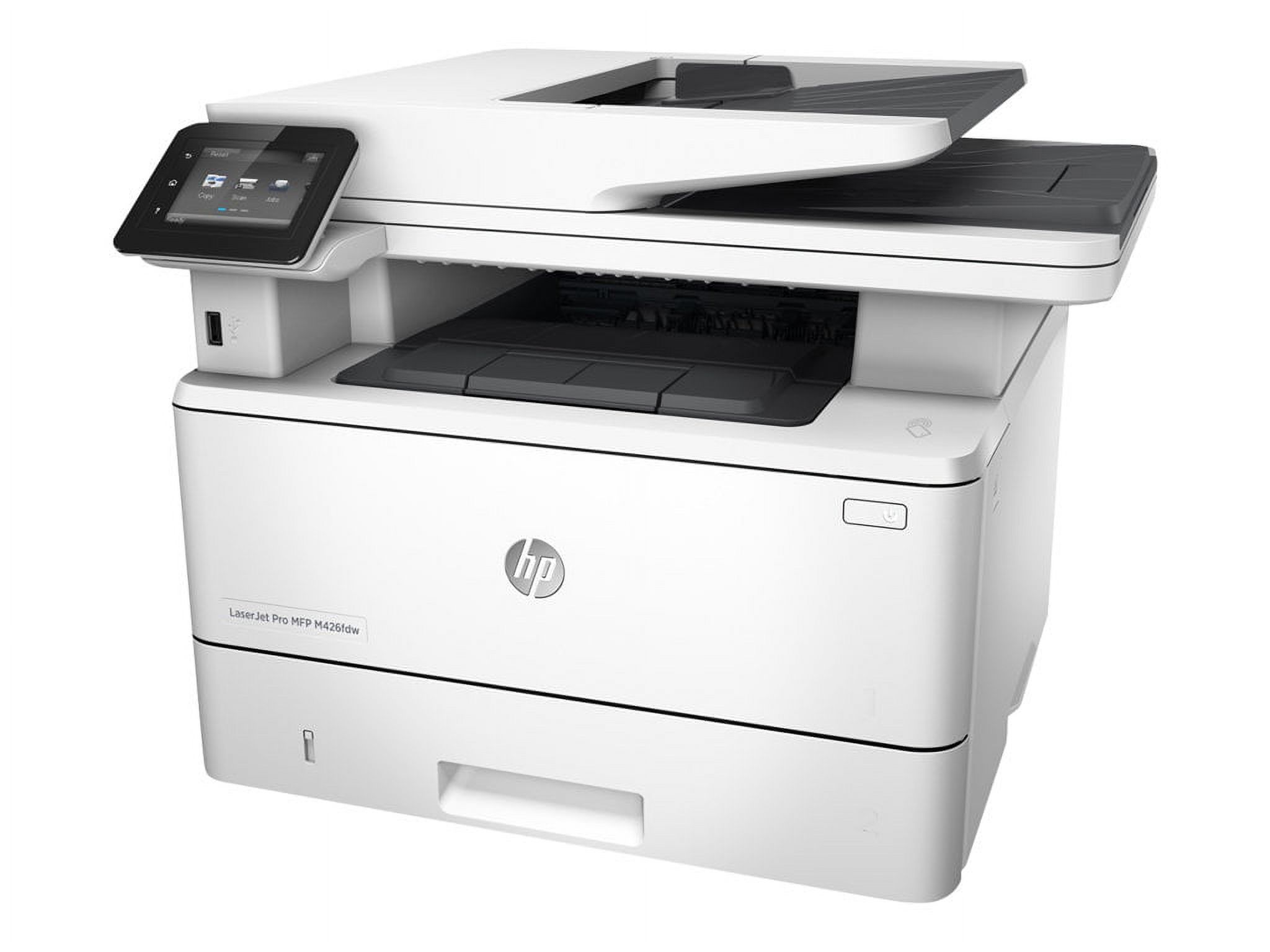 HP LaserJet Pro M426fdw Laser Multifunction Printer - Monochrome - Copier/Fax/Printer/Scanner - Automatic Duplex Print - 250 sheets Input - Wireless LAN - image 4 of 38