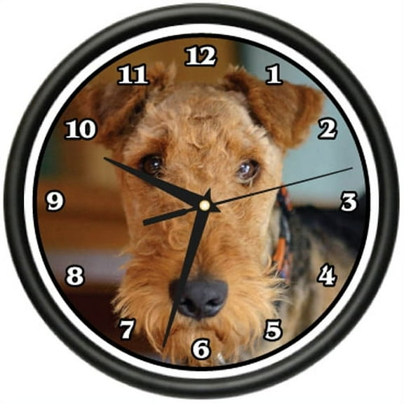 AIREDALE TERRIER Wall Clock dog doggie pet breed gift