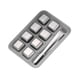 thumbnail image 2 of Juego de piedras para whisky de acero inoxidable de 8 • Cubitos de hielo reutilizables para bebidas • 304 Grado alimentario • Refrigeración sin dilución • Cubos fríos de 26mm con pinzas y caja, 2 of 4