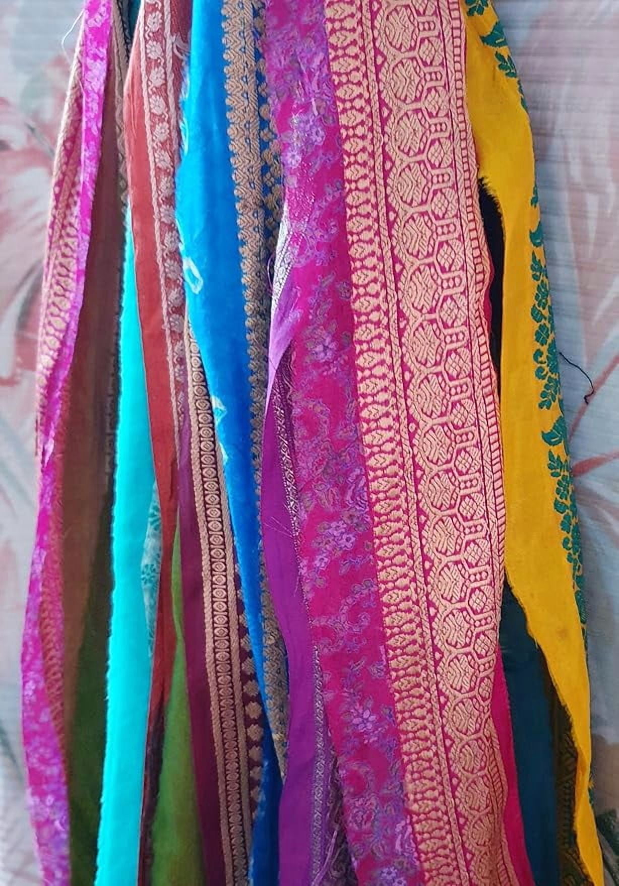 Vintage Sari Trim Lace Lot Ribbon Border 25 Pcs 1 Yard (36 inches) Each Total 25 Yards DS352