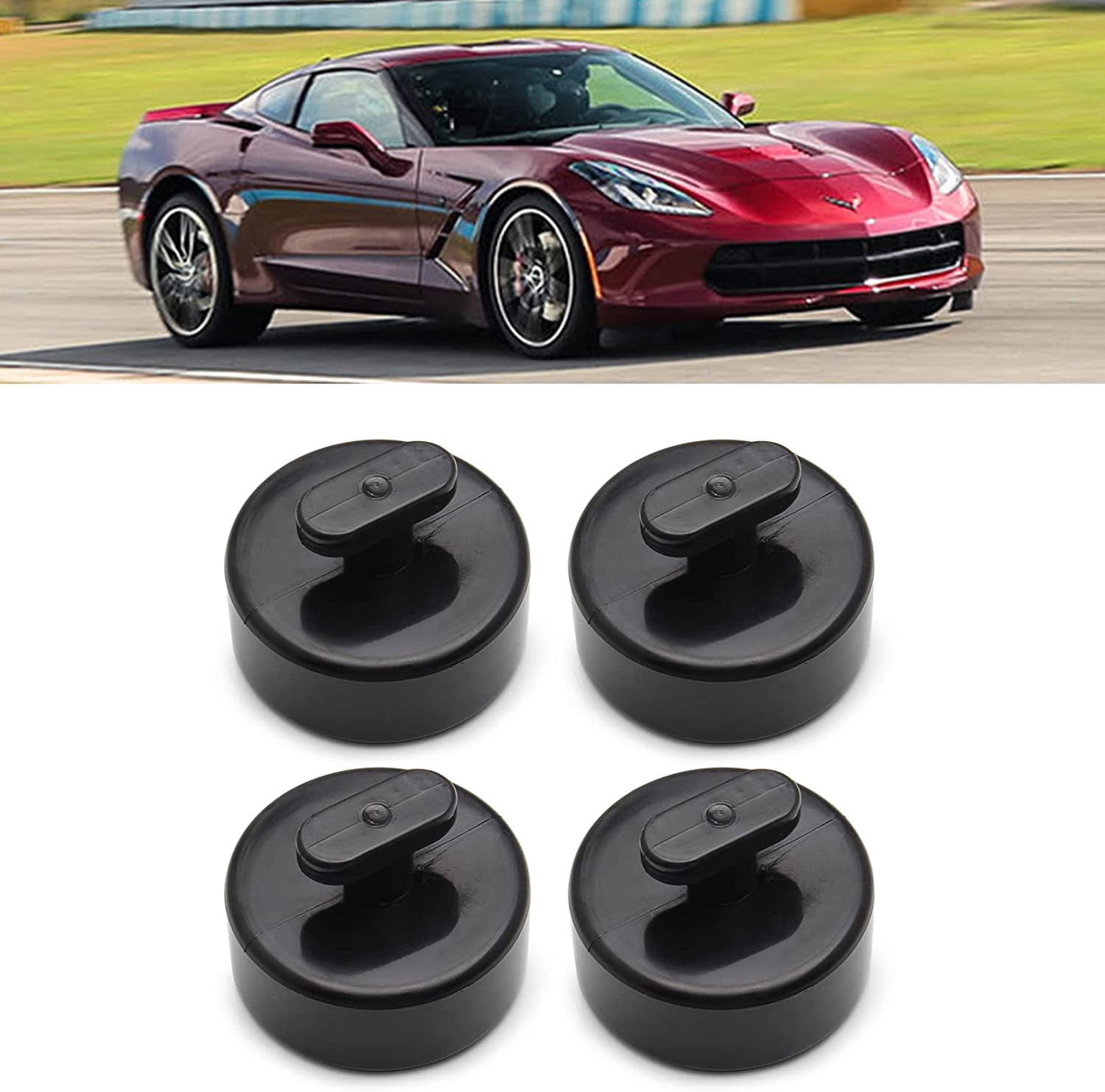 ALLTIMES Red Jacking Lift Pads / Lift Pucks For Corvette C5 C6 C7 C8 – With Mounting Hardware