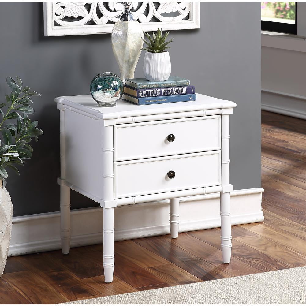Comfort Pointe Ellison 2 Drawer Nightstand - White