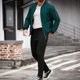 thumbnail image 5 of Ceisia Men's Regular Fit Waffle Knit Baseball Collar Jacket & Jogger Pants Set | Casual Outdoor Two-Piece Outfit Gifts, 5 of 6
