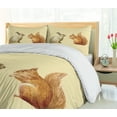 thumbnail image 5 of Ambesonne Squirrel Duvet Cover Set, Rabbit Animal Friends Art, 2-Calking, Beige and Dark Sand Brown, 5 of 7