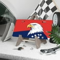thumbnail image 3 of License Plate, Patriotic Eagle Decorative Front,Personalized Stainless Steel License Plate Cover For Men Women,12.2" X 6.2", 3 of 6