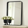 thumbnail image 5 of POSHIONS Bathroom Mirror Metal Framed Mirror Rectangle Wall Mounted Vanity Mirror,30"x 40" Black, 5 of 6