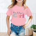 thumbnail image 2 of VNKIDY Girl's T-Shirt Kids Fashion Letter Graphic Tees Short Sleeve Crewneck Loose Fit Tee Shirt For Casual Daily Wear Lovely Top, 2 of 5