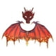 thumbnail image 2 of Disfraz de dragón para adultos Máscara de dinosaurio Juegos Accesorios con correa elástica Ala de dinosaurio Disfraces para fiestas Favores Es Rojo Yinane Disfraz de juego de simulación, 2 of 8