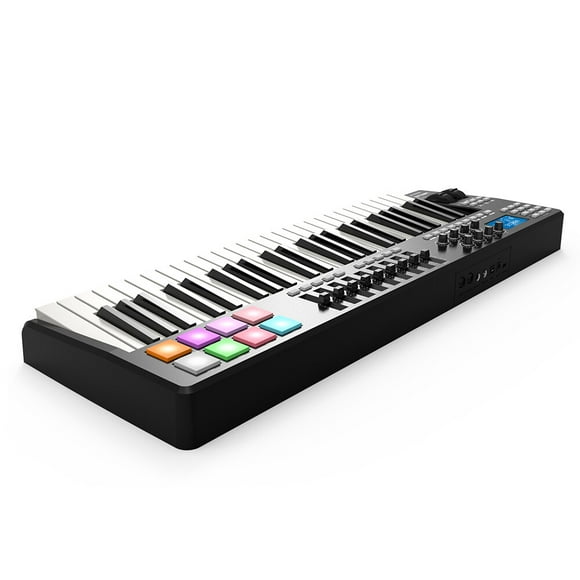 WORLDE WORLDE PANDA49 USB MIDI Keyboard Controller with 49 Keys, 8 Programmable Pads, RGB Backlighting, USB Cable Included, Compatible with Windows & Mac OS