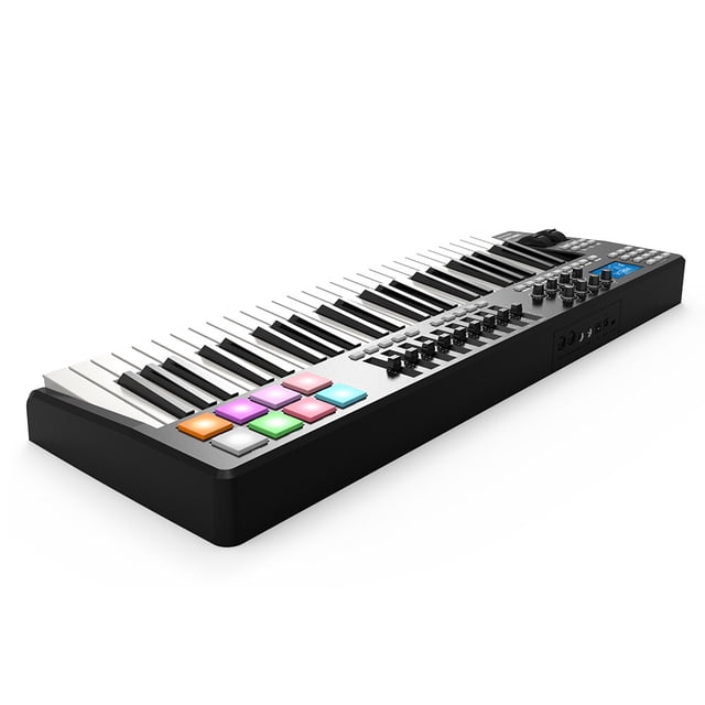WORLDE WORLDE PANDA49 USB MIDI Keyboard Controller with 49 Keys, 8 Programmable Pads, RGB Backlighting, USB Cable Included, Compatible with Windows & Mac OS