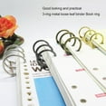 thumbnail image 4 of Bearachild 1 Juego de anillos para libros, Metal suelto con buena resistencia, plata, tres círculos consecutivos, Kit DIY, accesorios de papelería para Artesanía 20 mm Bearachild HA059761-02, 4 of 6