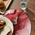 thumbnail image 3 of Red Marble Round 13 Inch Placemats Set of 8, Modern Ombre Abstract Ink Painting Art HeatResistant Non Slip Place Mats for Dining Table, Wipeable Braided Kitchen Table Mats for Housewarming, 3 of 9