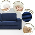 thumbnail image 5 of Tabaray 86.5" Living Room Sofa Couch, Modern 3 Seat Comfy Couch with Extra Deep Seats, Oversized Loveseat Sofa with Storage and 2 USB Ports, 2 Cup Holders, Corduroy Upholstered Sofa (Blue), 5 of 6