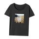thumbnail image 3 of Camiseta para mujer verano suave streetwear cuello redondo camiseta para caminar , GRIS, xxl, 3 of 7