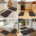 thumbnail image 4 of Pioneer Flower Floral Print Pattern Bath Mat Set Of 2,Non-Slip Rug for Bathroom,Kitchen,Bedroom,Entrance, 30x17 and 23.5x15.7 Inches, 4 of 5