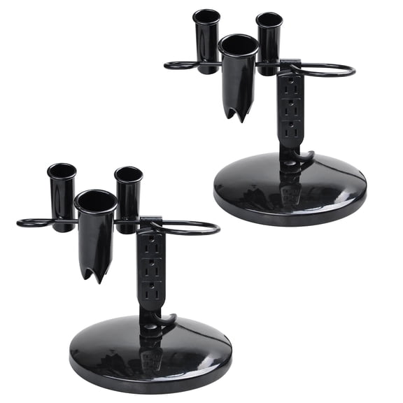 Byootique Tabletop Blow Dryer & Hair Iron Holder - Salon Appliance Stand w/ 3 Outlets (Pack of 2)