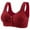 Red, variant on Ahuyic Summer Women Bra,Women Plus Size Bras,Woman's Printing Thin Style Ventilate Large Size Bra Without Steel Rim
