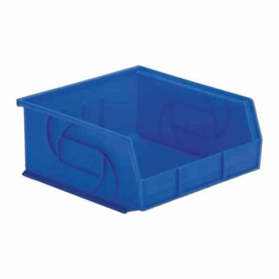 Hang & Stack Storage Bin, Plastic, Blue, 5 in H, 11 in W, 10 7/8 in L PB1011-5 Blue
