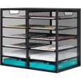 thumbnail image 4 of Compartments  Capacity Letter Tray  Adjustable Mail Organiser Storage Compartments  Stackable Document Tray  Desk Paper Tray Organiser for Office/Home/School, 4 of 5