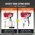 thumbnail image 4 of VEVOR Electric Hoist, 1320 lbs Lifting Capacity, 1150W 110V Electric Steel Wire Winch with Wireless Remote Control, 40ft Single Cable Lifting Height & Pure Copper Motor, for Garage Warehouse Factory, 4 of 9