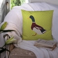 thumbnail image 3 of Animal Art Checkboard Design Fabric Decorative Pillow, 3 of 4