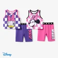 thumbnail image 5 of Disney Daisy Duck Girls Graphic Tee with Legging Pant Shorts 2 Pieces Plaid Outfits Sporty Sets Purple Sizes 3-10Y, 5 of 7