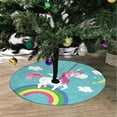 thumbnail image 2 of FMSHPON Fairy UnicornRainbow Xmas Christmas Tree Skirt Stand Mat for Holiday Party Decoration Indoor Outdoor 36 inches, 2 of 3