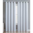 thumbnail image 1 of Angela 2-Pack Ribbed Textured Blackout Grommet Window Panel, White, 74x84 Inches, 1 of 2