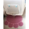 thumbnail image 2 of PVC Paw Shape Cat Dog Mat Litter Box Cover Non-Slip Food Water Bowl Feeding Tray Light Pink, 2 of 3