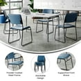 thumbnail image 4 of Flash Furniture 5 Pack 500 lb. Capacity High Density Navy Vinyl Stacking Chair with Sled Base, 4 of 13