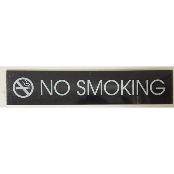 NO SMOKING SIGN (BLACK 2X9.75)