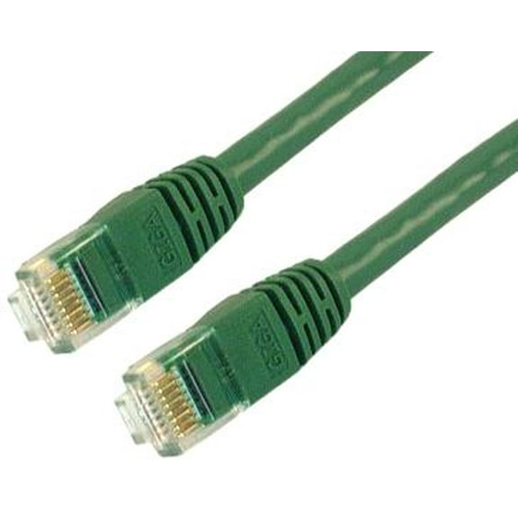 IEC M60465-14 RJ45 4Pr Cat 6 Patch Cord with Molded Snag Free Strain Relief GREEN 14'