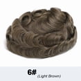 thumbnail image 2 of Men's Capillary Prosthesis Knotless Invisible Base Mens Toupee Human Hair System Units Injection PU Skin Male Hair Prosthesis Replacement Systems, 2 of 7