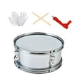thumbnail image 4 of 11inch Snare Drum with Adjustable Strap Professional Percussion Instrument Musical Instruments for Teens Birthday Gifts Argent, 4 of 8