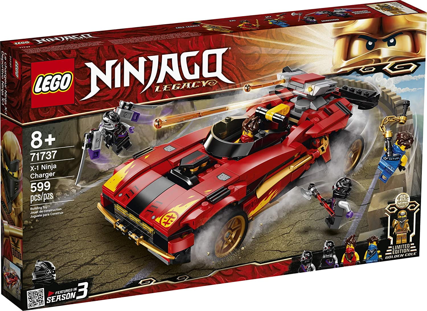③プレゼント付き❤️セット販売❤️ Amazon.com: LEGO NINJAGO Legacy X-1 Ninja Charger 71737 Ninja Toy