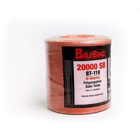 BT-110 Round Bale Twine - 20.000', Has a tensile strength of 110 By (Best Round Baler Twine)